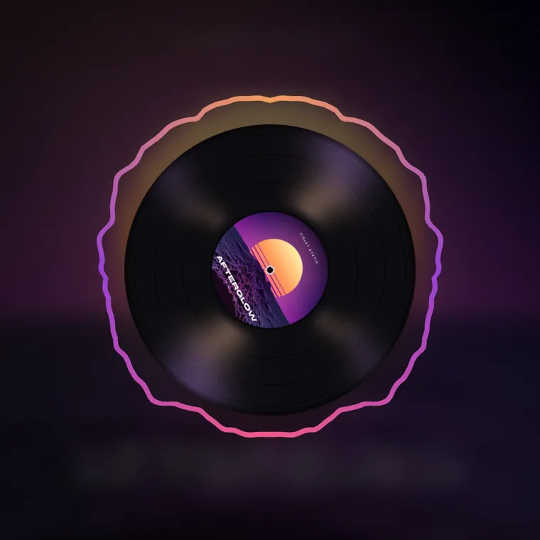 Spinning vinyl visualizer, a still frame