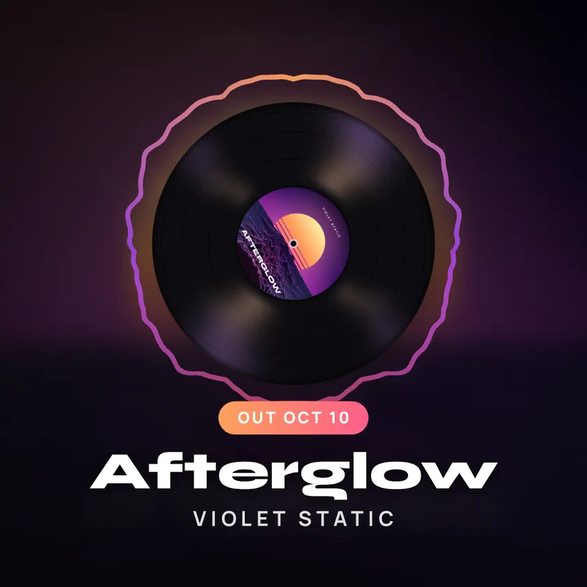 Spinning vinyl visualizer on the example track